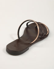 SANDALIAS NICOLAS LAINAS SANDALIA COOPER/BROWN SNAKE en color Marron