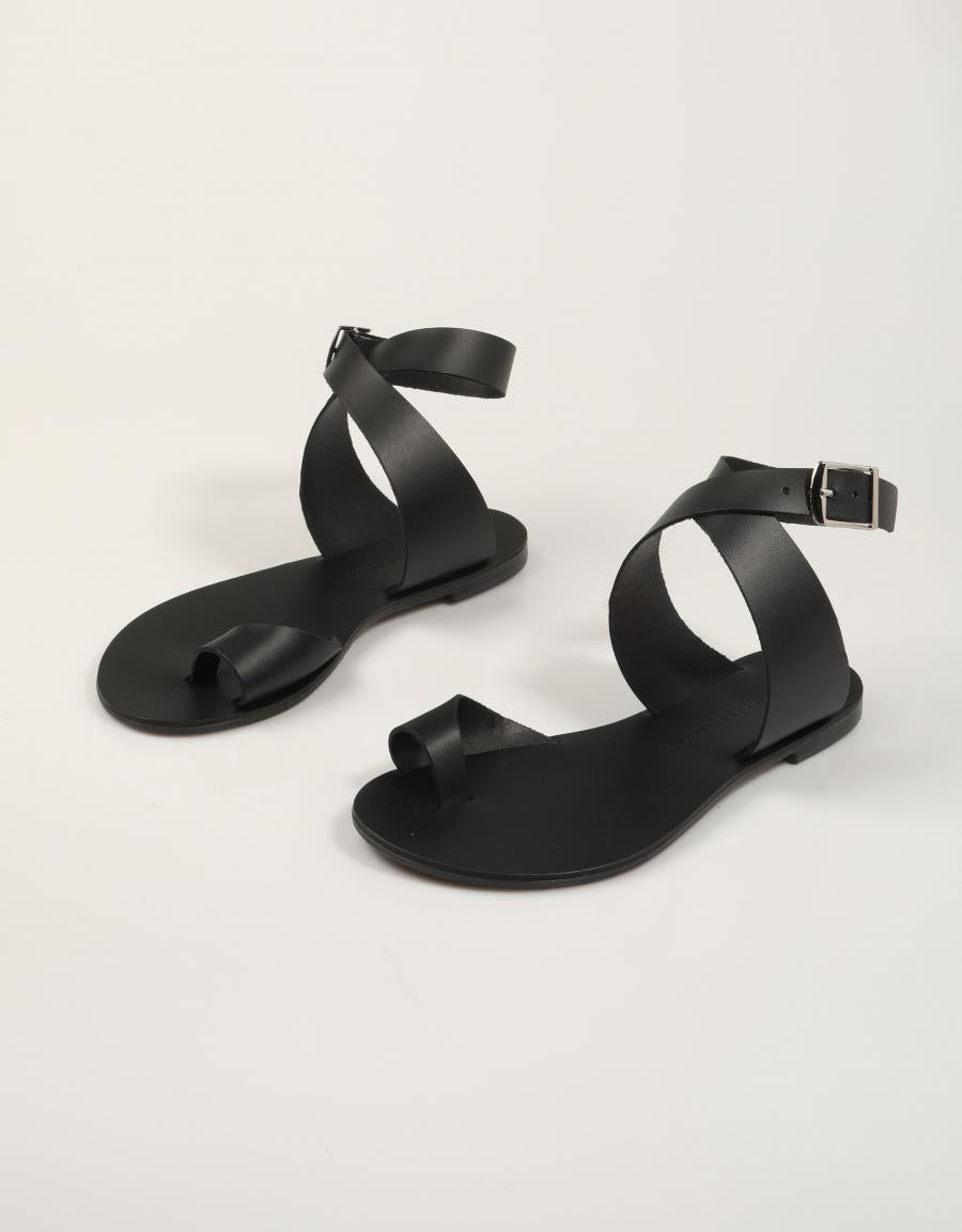 SANDALIAS NICOLAS LAINAS SANDALIA BLACK en color Negro