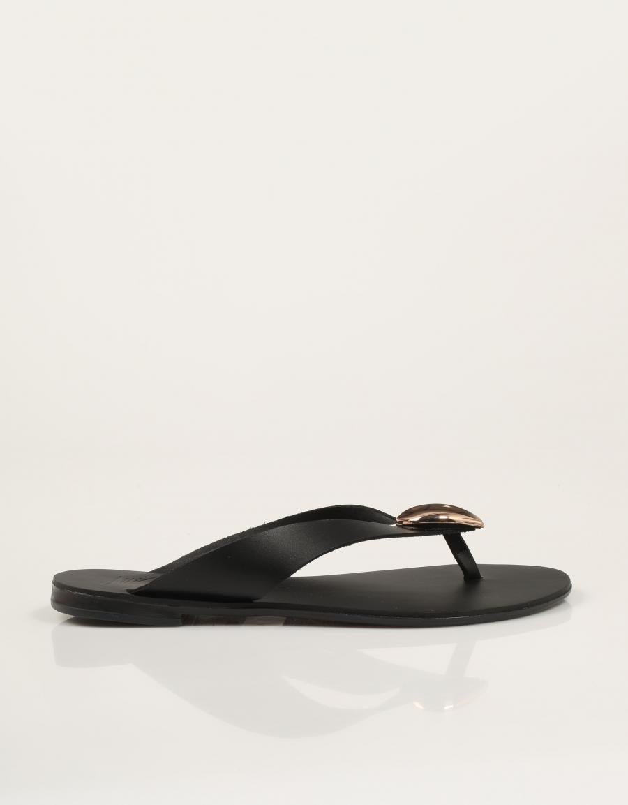 SANDALIAS NICOLAS LAINAS SANDALIA BLACK(GOLD) en color Negro