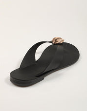 SANDALIAS NICOLAS LAINAS SANDALIA BLACK(GOLD) en color Negro