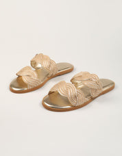 SANDALIAS POPA CLICOS YUTE ORO MS41901 en color Oro