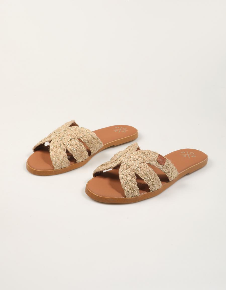 SANDALIAS POPA TUFIA INDIA ORO MS38502 en color Oro