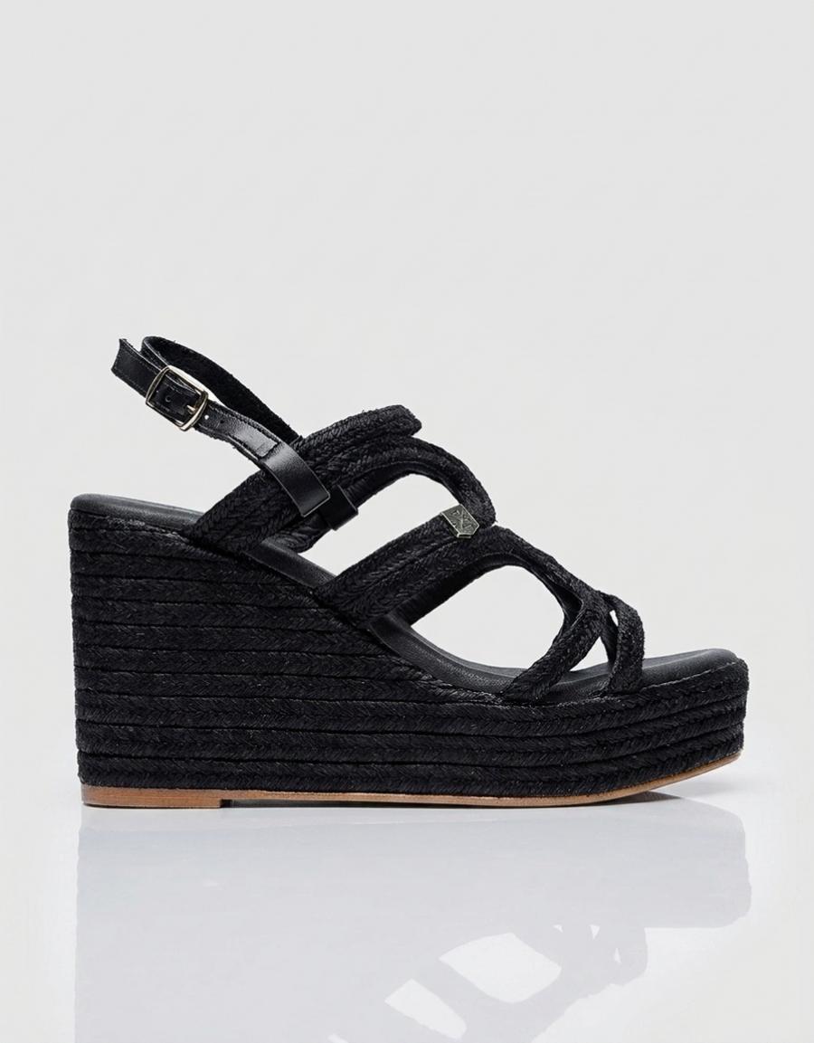 SANDALIAS POPA RIBERA CUERDA NEGRO CA38302 en color Negro