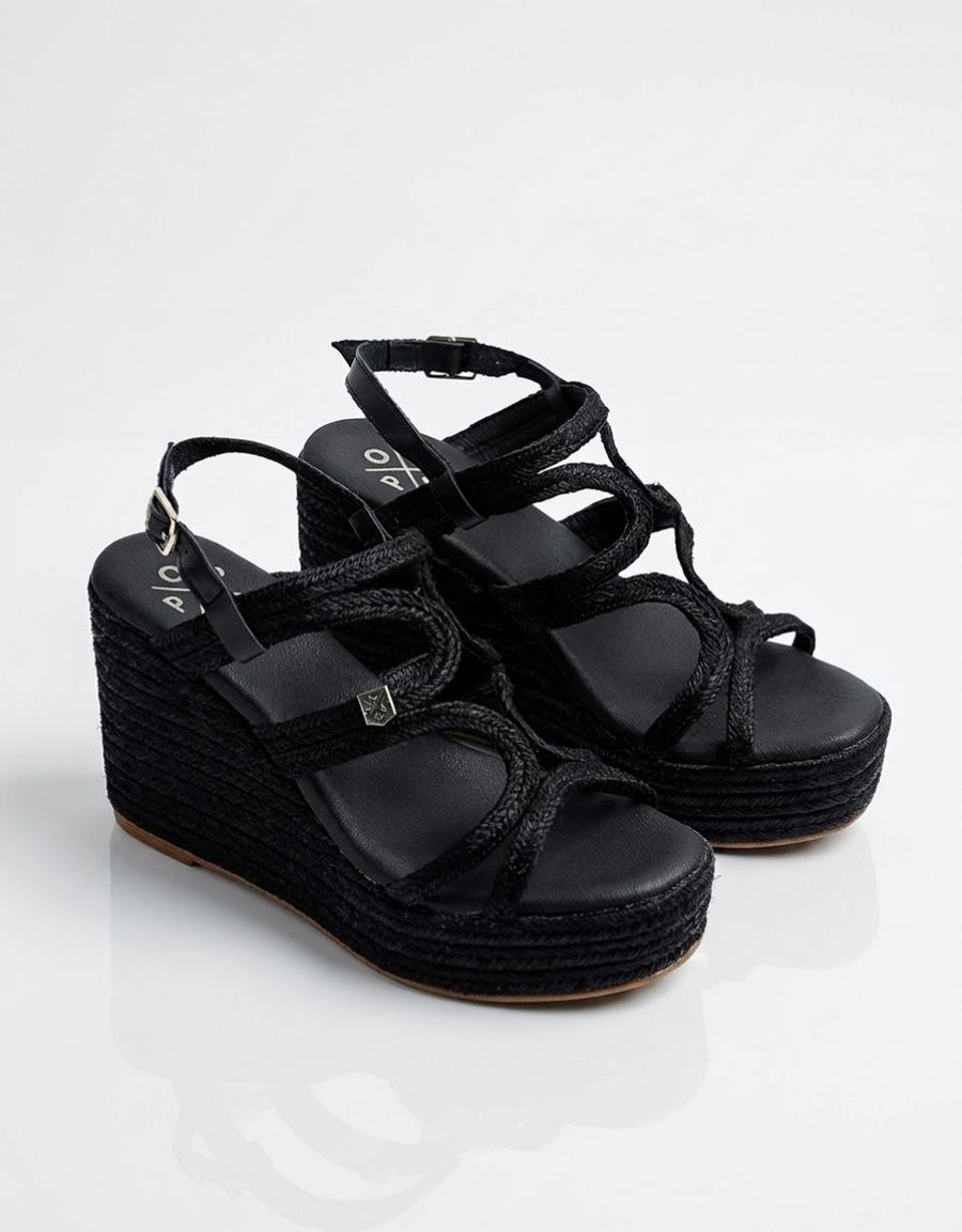 SANDALIAS POPA RIBERA CUERDA NEGRO CA38302 en color Negro
