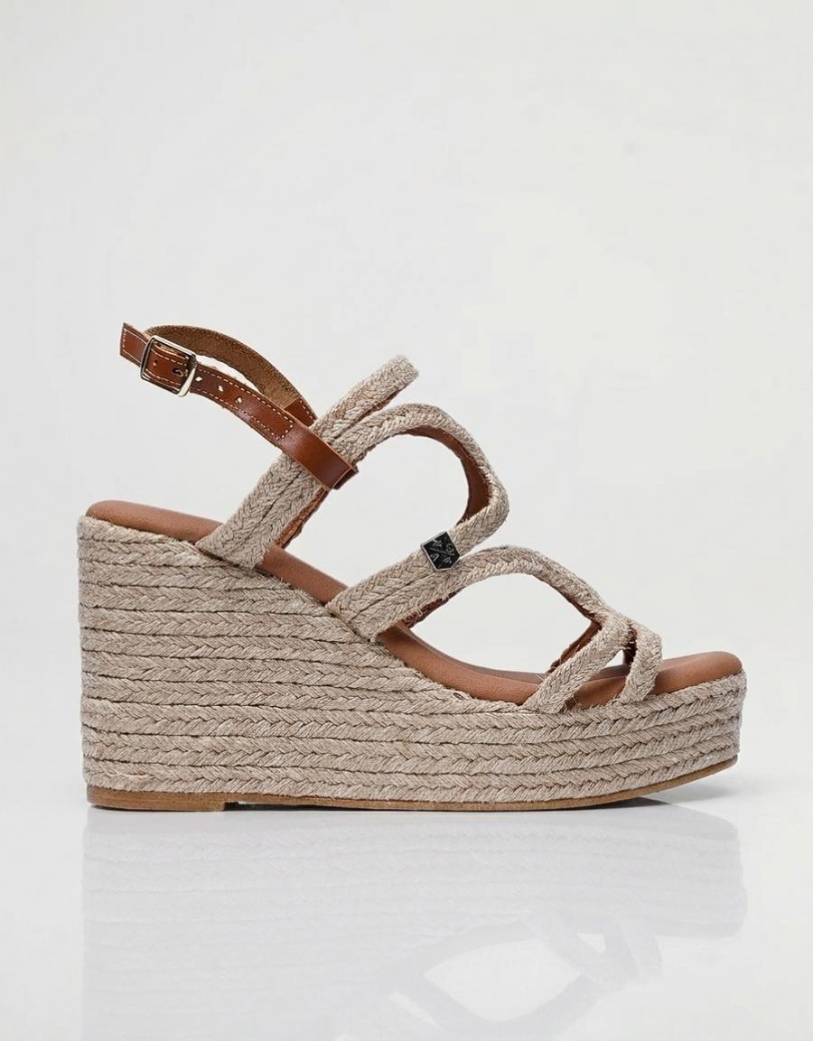 SANDALIAS POPA RIBERA CUERDA CUERO CA38301 en color Cuero