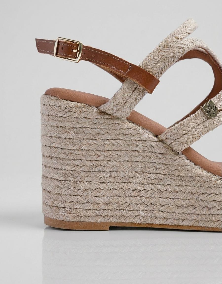 SANDALIAS POPA RIBERA CUERDA CUERO CA38301 en color Cuero