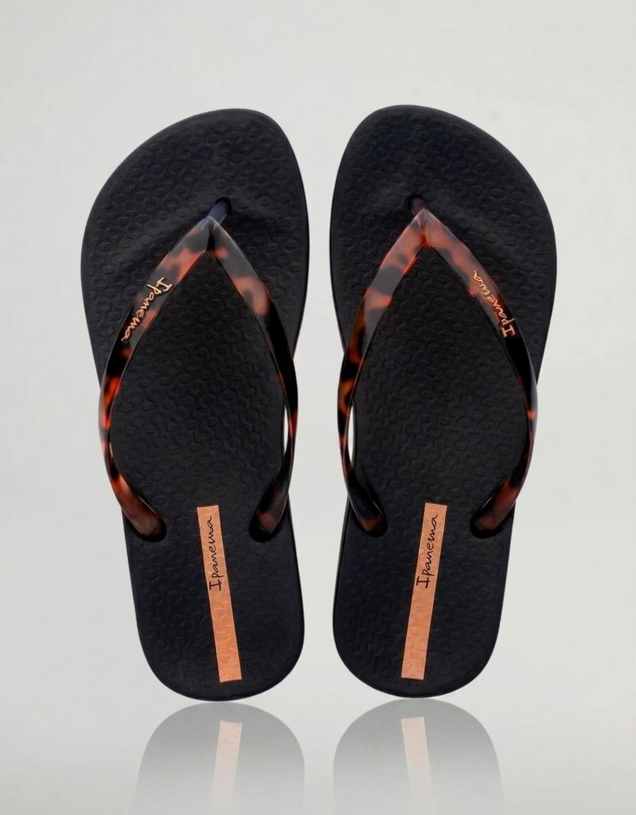 SANDALIAS IPANEMA ESCLAVA LEOPARD BLACK en color Negro