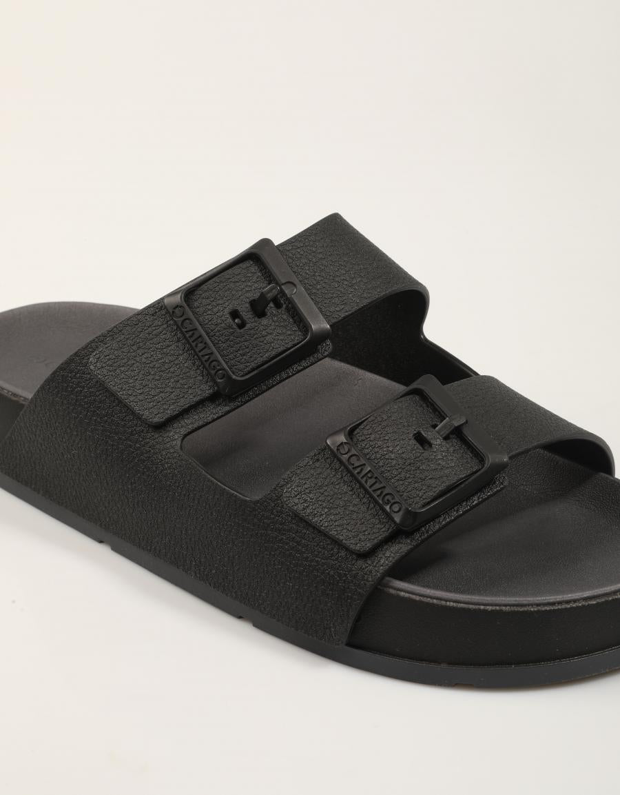 SANDALIAS CARTAGO PALA HEBILLAS BLACK en color Negro