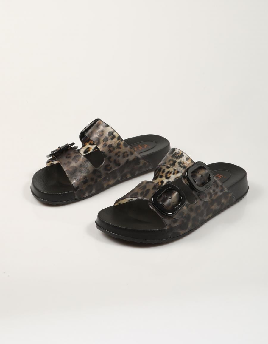 CHANCLAS IGOR HABANA LEO NEGRO en color Negro