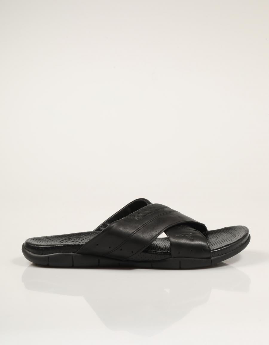SANDALIAS KANGAROOS PALA PIEL NEGRO en color Negro