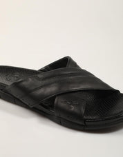 SANDALIAS KANGAROOS PALA PIEL NEGRO en color Negro