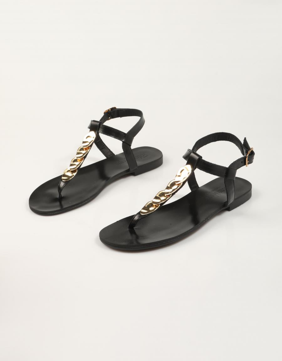 SANDALIAS REBECA HOPE YUTA ANTIC NEGRO en color Negro