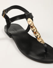 SANDALIAS REBECA HOPE YUTA ANTIC NEGRO en color Negro