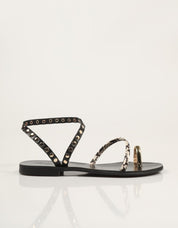 SANDALIAS REBECA HOPE PROMETEA PLATINO/AGORA/NEGRO en color Platino
