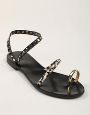 SANDALIAS REBECA HOPE PROMETEA PLATINO/AGORA/NEGRO en color Platino