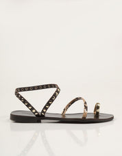 SANDALIAS REBECA HOPE PROMETEA PLATINO/CAMEL/CHOCOLATE en color Platino