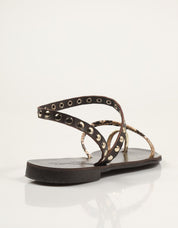SANDALIAS REBECA HOPE PROMETEA PLATINO/CAMEL/CHOCOLATE en color Platino