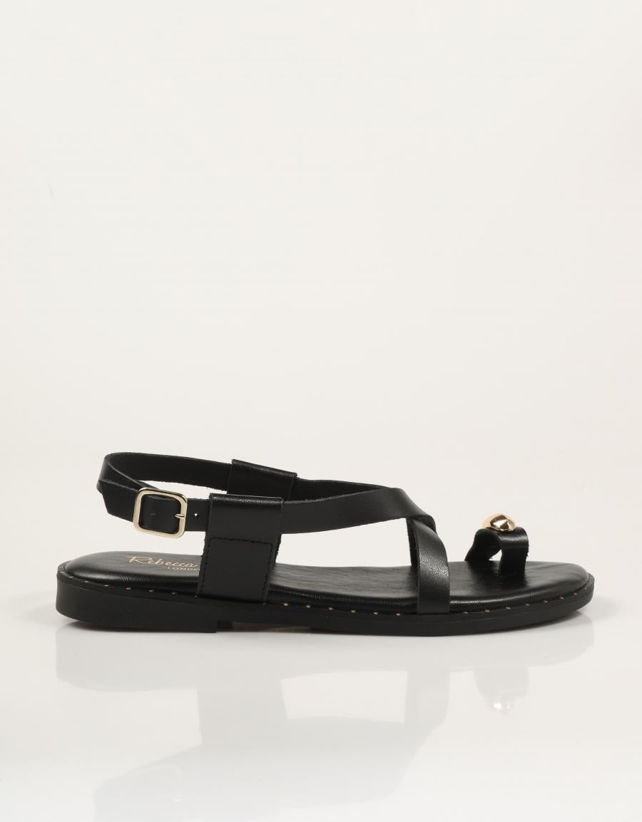 SANDALIAS REBECA HOPE RAISA MAYRA NEGRO en color Negro