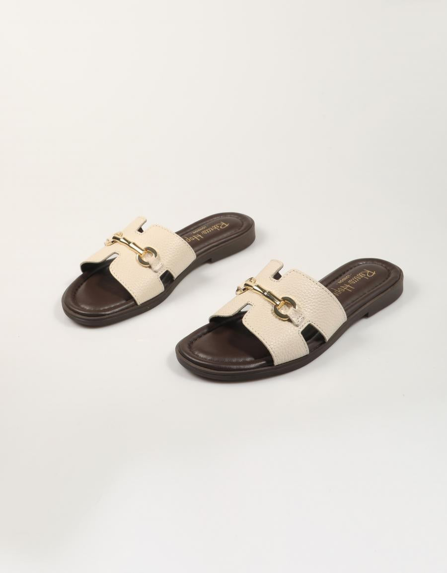 SANDALIAS REBECA HOPE LAYNA WILLER LATTE en color Hielo