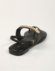 SANDALIAS AN-SE SANDALIA CHAPA BLACK en color Negro