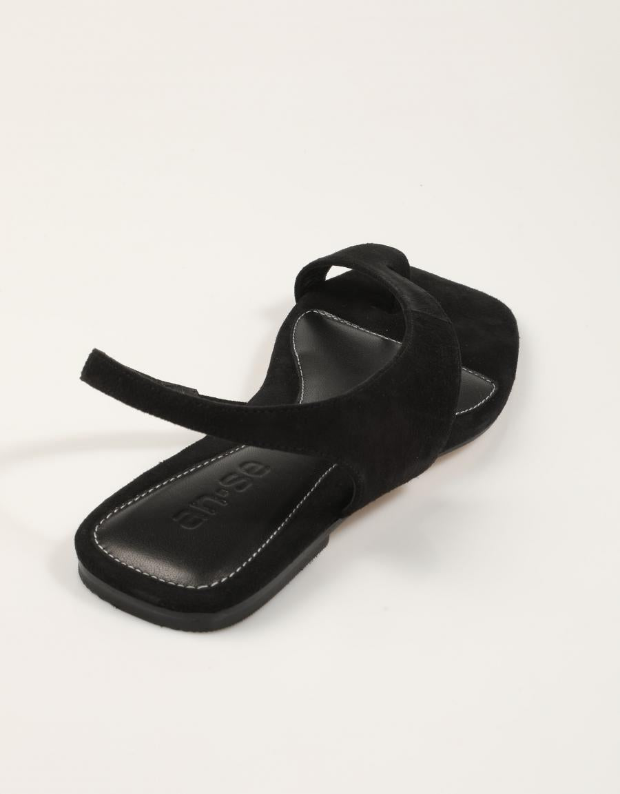 SANDALIAS AN-SE SANDALIA DEDO BLACK en color Negro