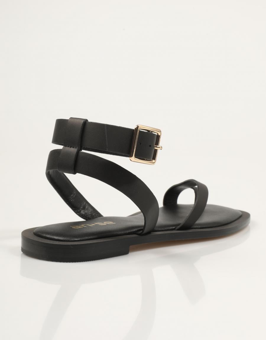 SANDALIAS AN-SE SANDALIA DEDO BLACK en color Negro