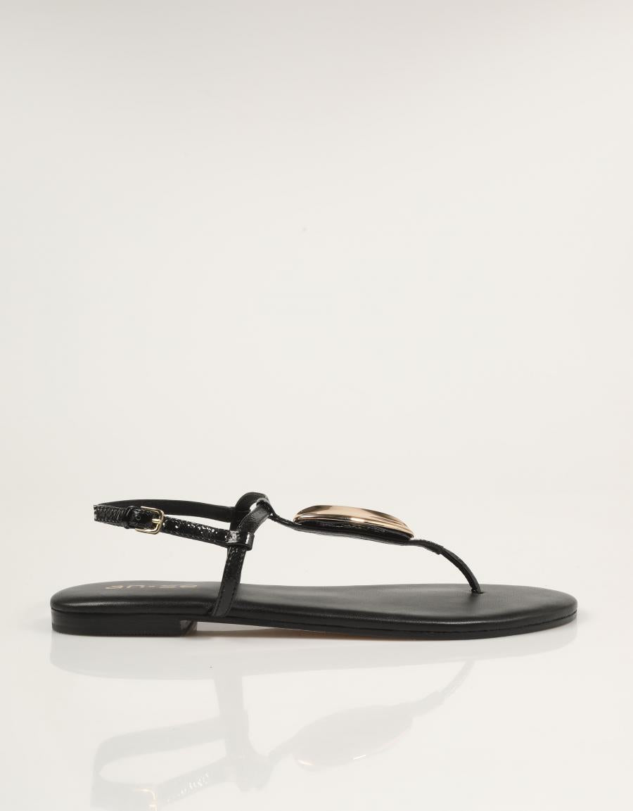 SANDALIAS AN-SE SANDALIA CHAPA BLACK en color Negro