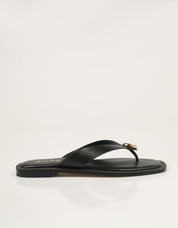 SANDALIAS AN-SE ESCLAVA CHAPA BLACK en color Negro