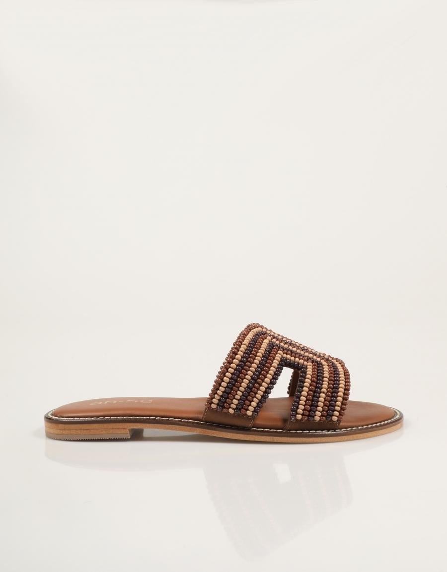 SANDALIAS AN-SE SANDALIA TAN BROWN en color Marron