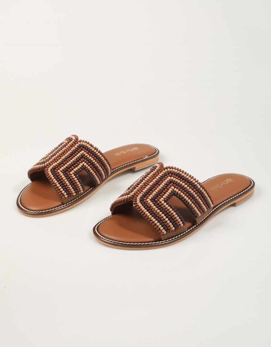 SANDALIAS AN-SE SANDALIA TAN BROWN en color Marron