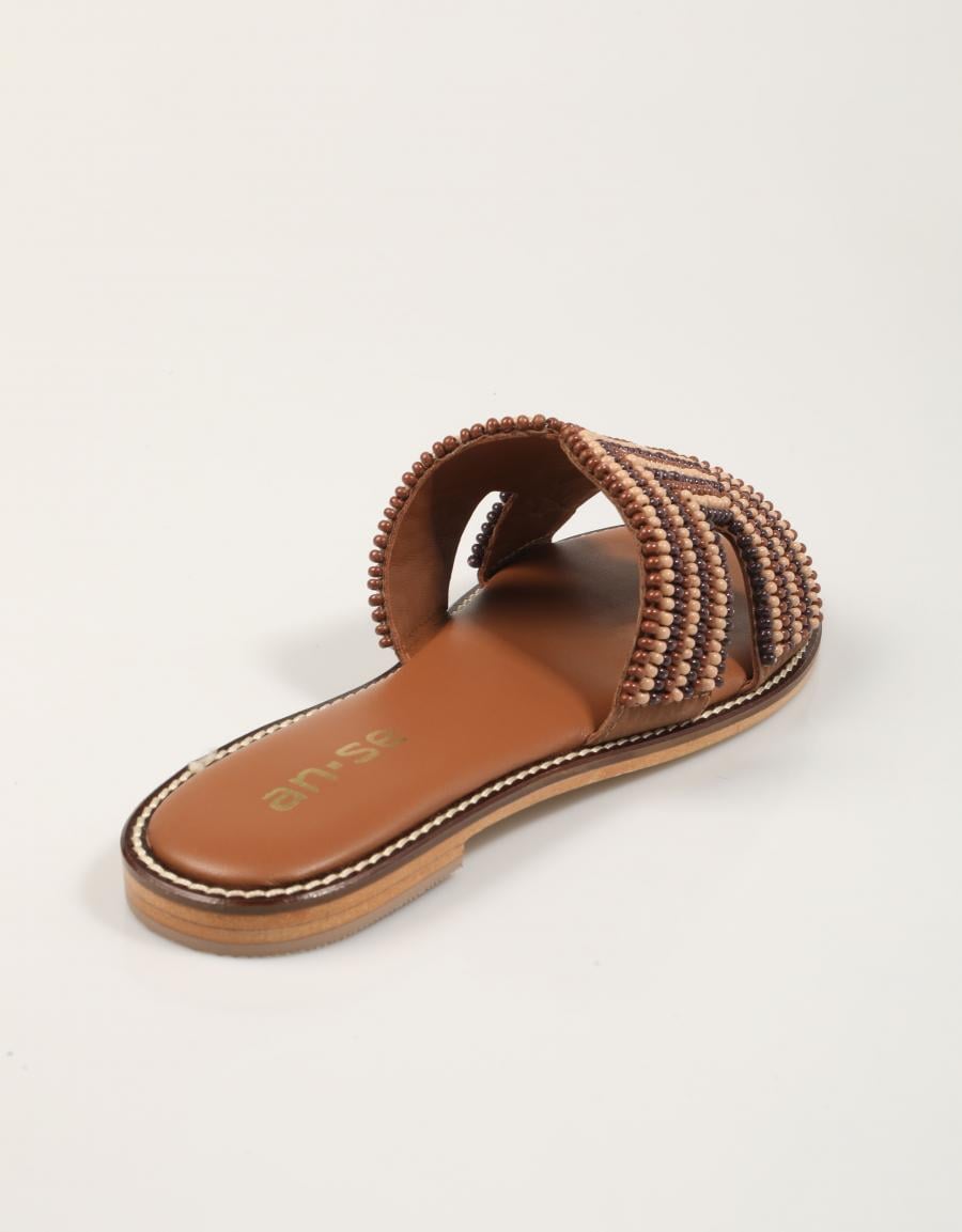 SANDALIAS AN-SE SANDALIA TAN BROWN en color Marron