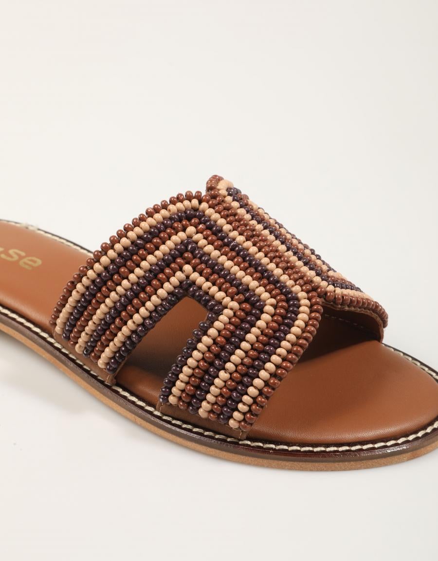 SANDALIAS AN-SE SANDALIA TAN BROWN en color Marron