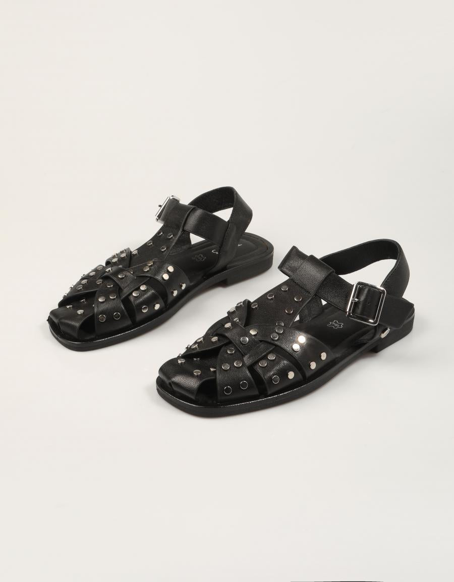 SANDALIAS TOP 3 ROMANA TACHAS NEGRO en color Negro