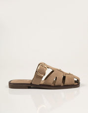 SANDALIAS TOP 3 ZUECO ROMANA S.PIEDRA en color Beige