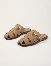 SANDALIAS TOP 3 ZUECO ROMANA S.PIEDRA en color Beige