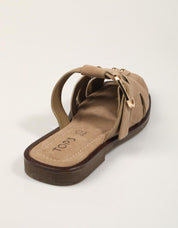 SANDALIAS TOP 3 ZUECO ROMANA S.PIEDRA en color Beige