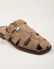 SANDALIAS TOP 3 ZUECO ROMANA S.PIEDRA en color Beige