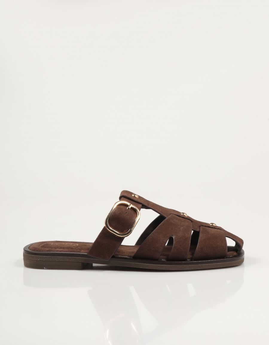 SANDALIAS TOP 3 ZUECO ROMANA S.MOKA en color Marron