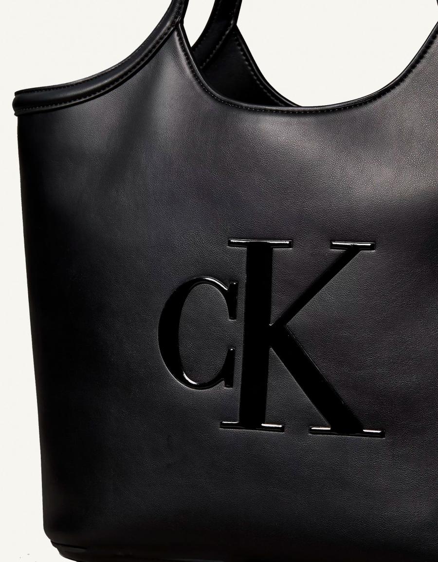 BOLSOS CALVIN KLEIN BOLD SHOPPER BLACK  LV04F3562G en color Negro