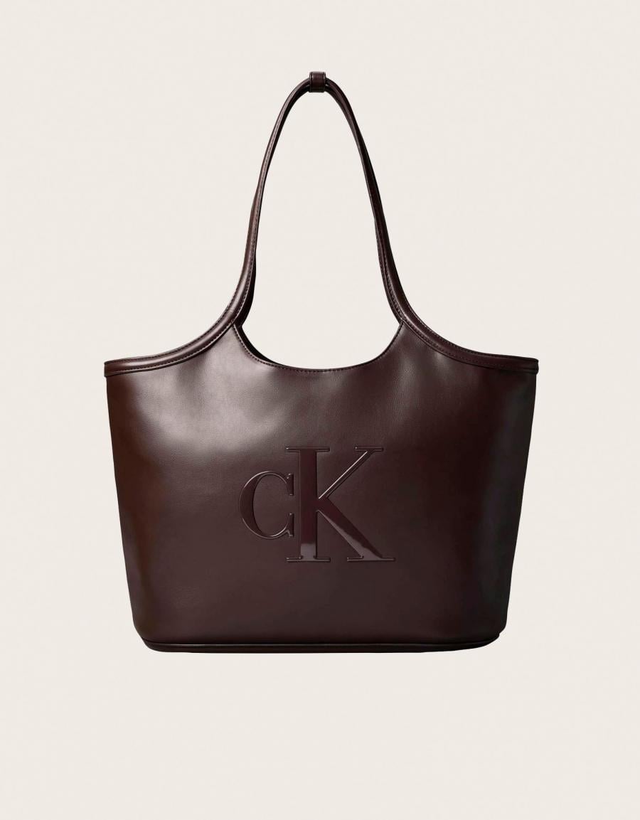 BANDOLERAS CALVIN KLEIN BOLD CK SHOPPER BAL LV04F3562G en color Marron