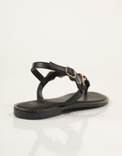SANDALIAS SEVEN SISTERS SANDALIA MONEDAS NEGRO en color Verde