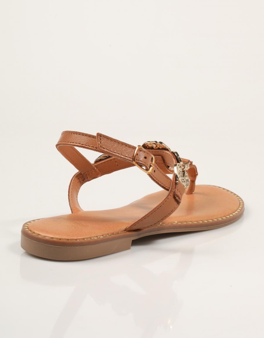 SANDALIAS SEVEN SISTERS SANDALIA MONEDAS  CUOIO en color Marron