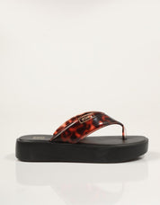 SANDALIAS ZAXY ESCLAVA LEOPARD BLACK en color Negro