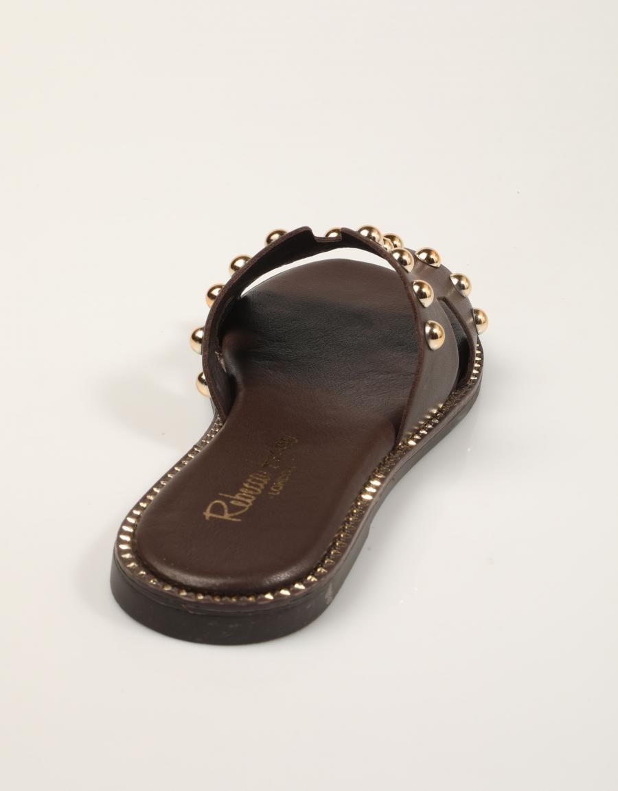 SANDALIAS REBECCA HOPE PALA BOLAS KAKAO en color Marron
