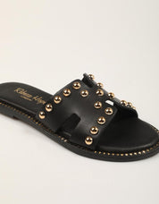 SANDALIAS REBECCA HOPE PALA BOLAS BLACK en color Negro