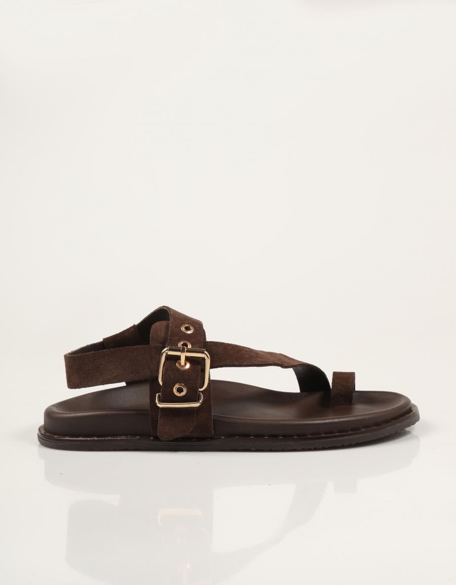 SANDALIAS REBECCA HOPE SANALIA DEDO BITTER en color Marron