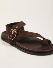 SANDALIAS REBECCA HOPE SANALIA DEDO BITTER en color Marron