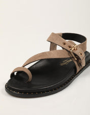 SANDALIAS REBECCA HOPE SANALIA DEDO SUGHERO en color Taupe