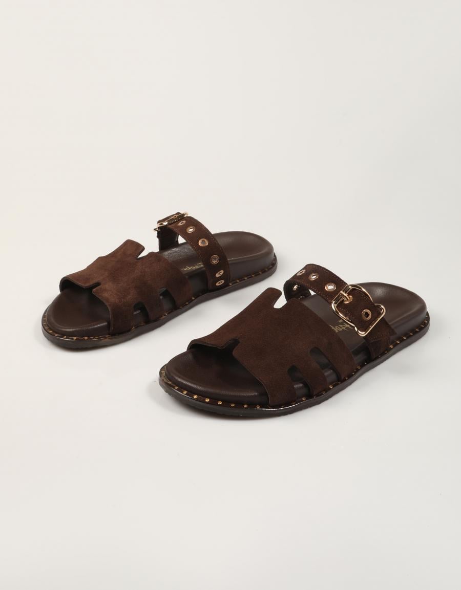 SANDALIAS REBECCA HOPE PALA H HEBILL BITTER en color Marron