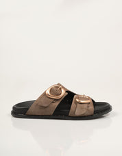 SANDALIAS REBECCA HOPE PALA 2 HEBILL SUGHERO en color Taupe
